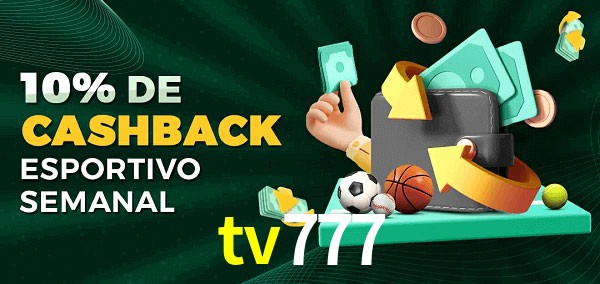 10% de bônus de cashback na tv777